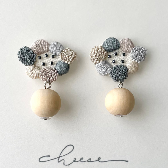 再販˖*291◇fine◇刺繍ピアス.刺繍イヤリング.刺繍アクセサリー