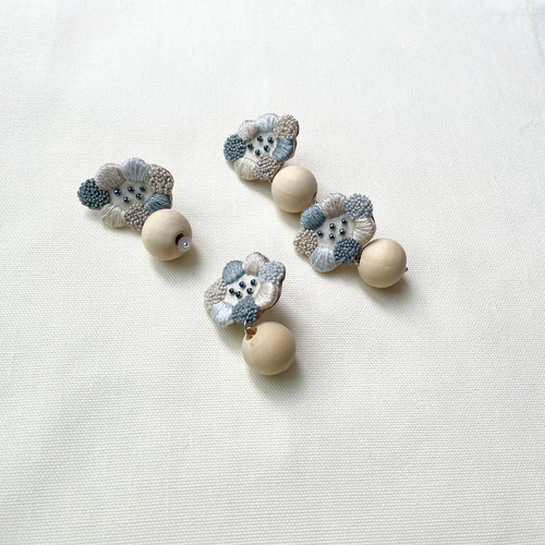 再販˖*291◇fine◇刺繍ピアス.刺繍イヤリング.刺繍アクセサリー