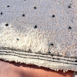 モロッコ ラグ ベニワレン　ドット ブラック　カーペット　絨毯 8枚目の画像