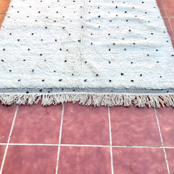 モロッコ ラグ ベニワレン　ドット ブラック　カーペット　絨毯 3枚目の画像