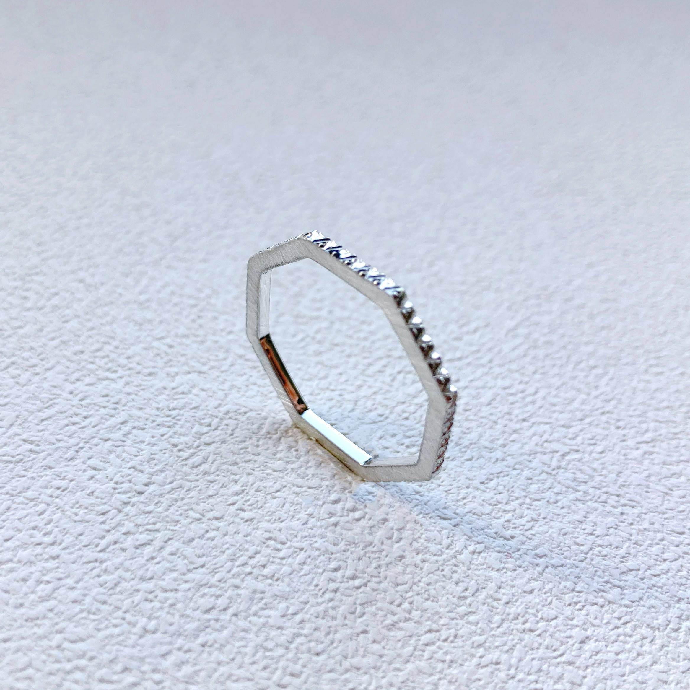 SV925オッターゴノ*-八角形リング(細) 石なし