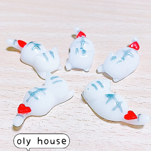 №180】ぐでねこちゃん・じゃれねこちゃんレジンパーツさばとら×向日葵