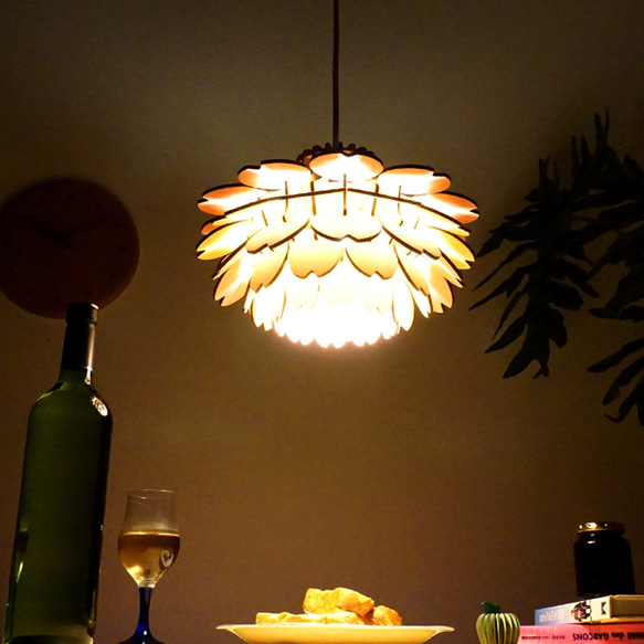 「ブロッサム」木製ペンダントライト 照明　おしゃれ　かわいい　人気 木製ペンダントライト minow ブロッサム plus 照明