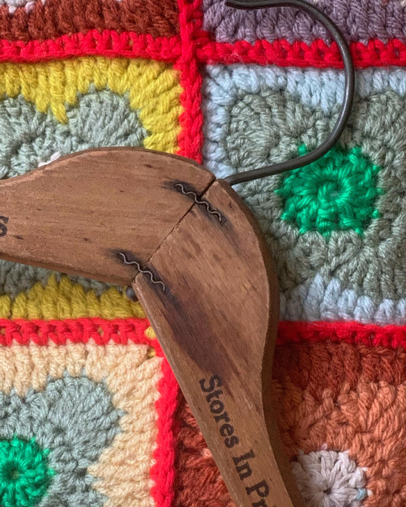 アド付き　ビンテージ木製ハンガー　アメリカ製　【Made in USA 1950年代、1960年代】 6枚目の画像