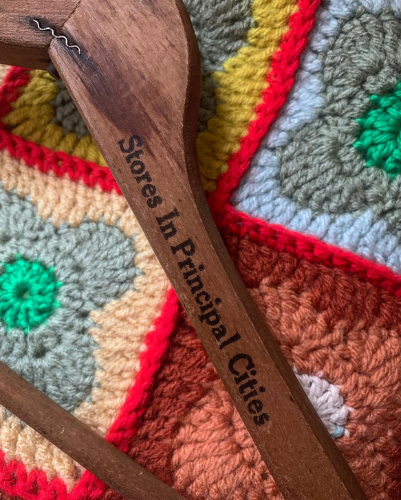 アド付き　ビンテージ木製ハンガー　アメリカ製　【Made in USA 1950年代、1960年代】 4枚目の画像