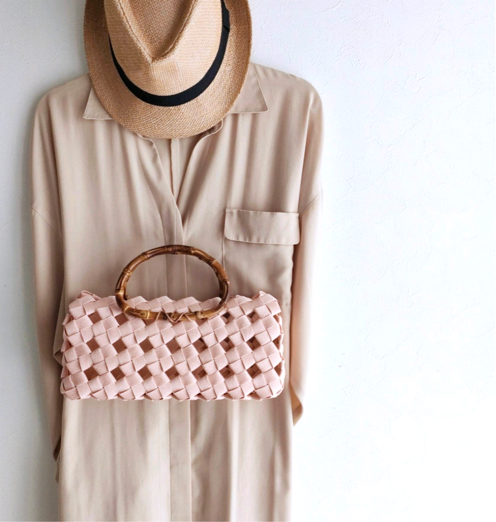 【選べる9色】春恋し 大人かごバッグ Ｍ 桜 ピンク 竹ハンドル 着物 浴衣 フォーマル 卒業式 袴にも素敵