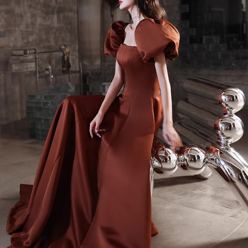 ボリューム袖 パフスリーブ パーティドレス 2WAY ウェディングドレス  