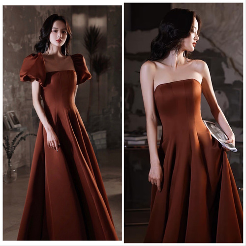 ボリューム袖 パフスリーブ パーティドレス 2WAY ウェディングドレス  