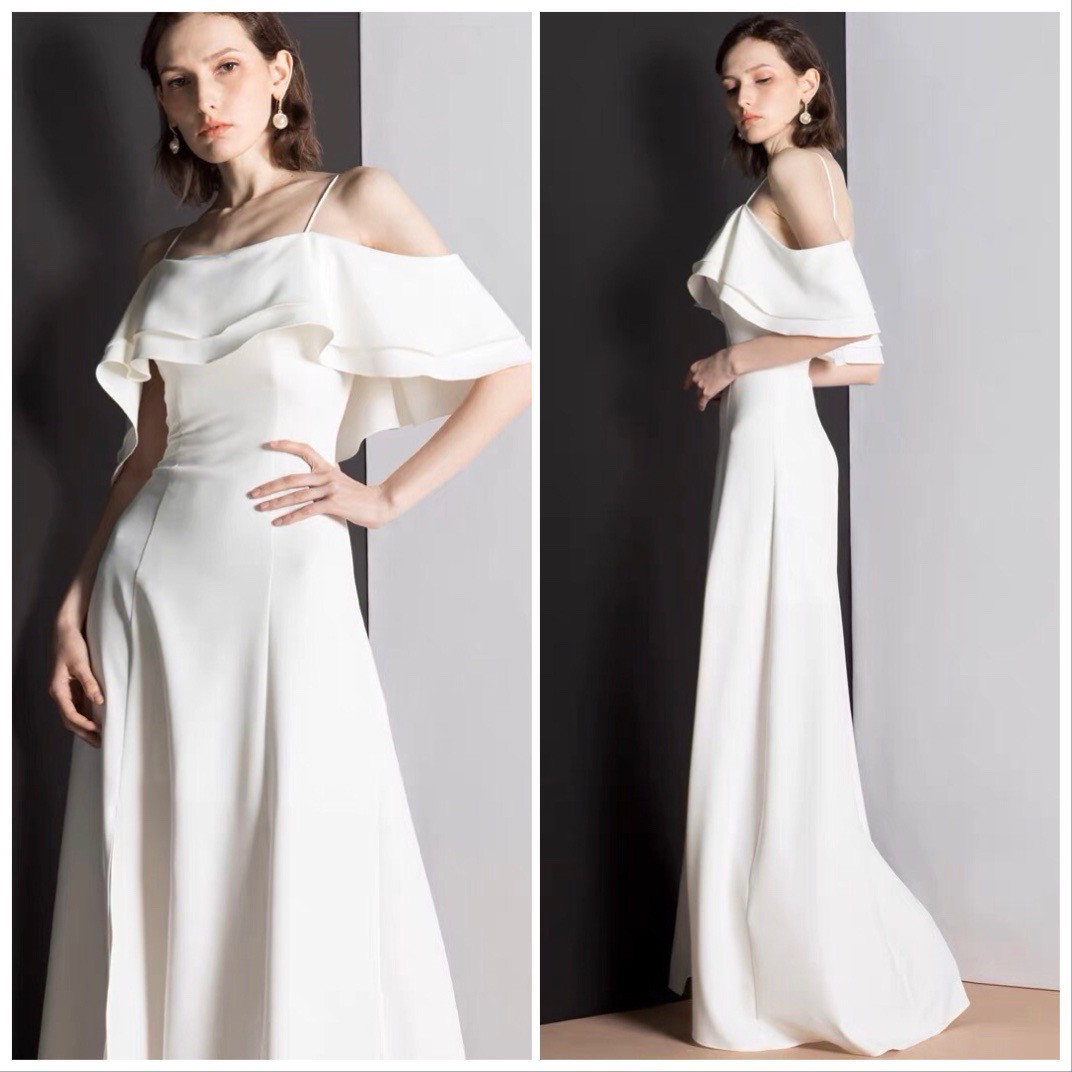 ウエディングドレス オフショルダー　フォトウエディング 前撮り