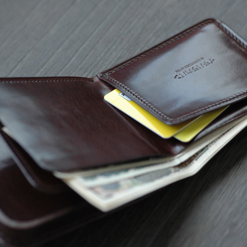 イチハラカバン　馬蹄式二つ折り財布　黒 イチハラカバン 馬蹄式（トレー式）二つ折り財布 ブラック