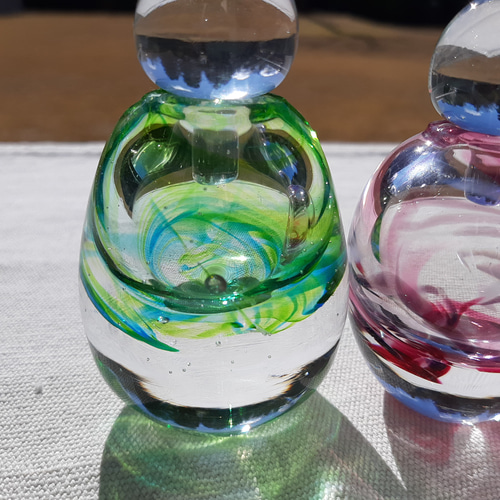 うさぎ雛 吹きガラス 線模様 ひな人形・雛飾り ガラス日和 通販