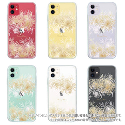 iPhone15/iPhone15 Pro/iPhone15 Plus/ビンテージFlowerゴールド 花柄 5枚目の画像