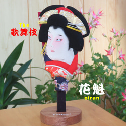 歌舞伎 ミニ押絵羽子板　ちょこっと飾れるコンパクトな和風置物 2枚目の画像