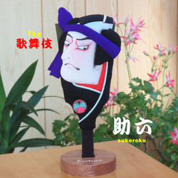 歌舞伎 ミニ押絵羽子板　ちょこっと飾れるコンパクトな和風置物 6枚目の画像