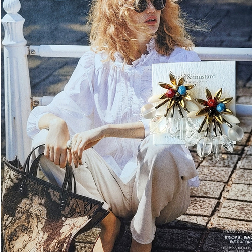 337＊残り2点 大ぶり！レッド アンティークゴールド 大人女子