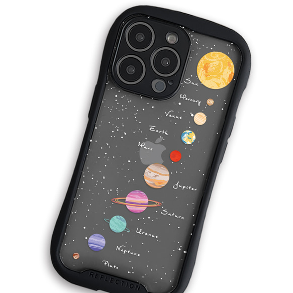 太陽系★Solar System　グリップケース　クリア　iPhoneケース 3枚目の画像