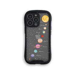 太陽系★Solar System　グリップケース　クリア　iPhoneケース 1枚目の画像