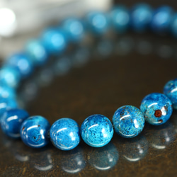 ☆超希少石☆…☆ブルークリソコラ（シャッタカイトブルー）8ミリ