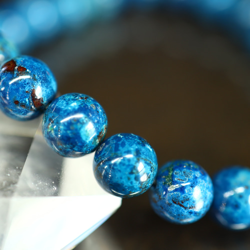 【希少】シャッタカイト(クリソコラ) ブレスレット 幸運 繁栄　5 希少】シャッタカイト(クリソコラ) ブレスレット 幸運 繁栄 9 - メルカリ