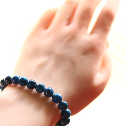 ☆超希少石☆…☆ブルークリソコラ（シャッタカイトブルー）8ミリ