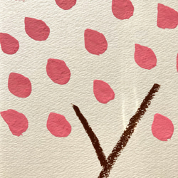 【桜ハンドメイド2023】【creema限定】水彩イラスト原画『さくら』　＊木製額縁入り 2枚目の画像