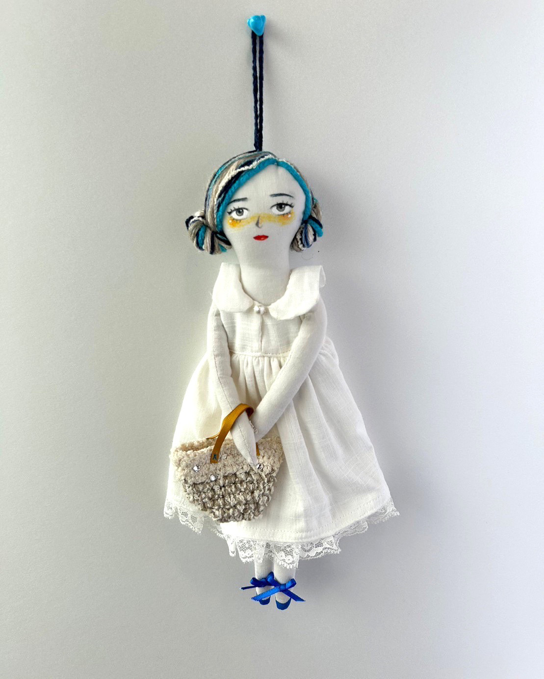 海の街の女の子【壁掛け人形】《一点物》