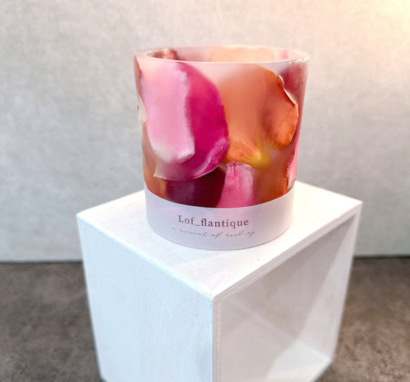 Botanical flower candle(ローズ) LEDティーライトキャンドル付き 送料無料 2枚目の画像