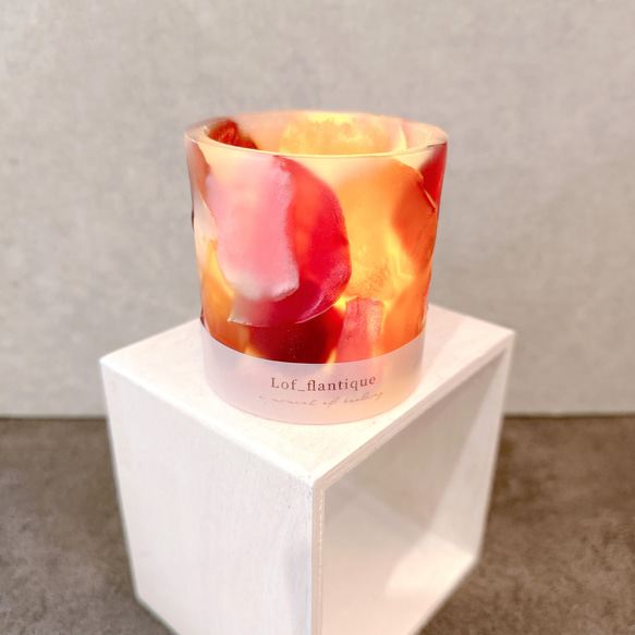 Botanical flower candle(ローズ) LEDティーライトキャンドル付き 送料無料 5枚目の画像