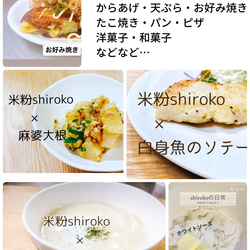 米粉shiroko500g 種から育てたか神の米の米粉　グルテンフリー 腸活《各種御祝,各種内祝,各種ギフト,》 6枚目の画像