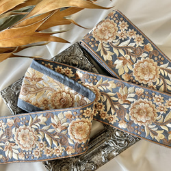50cm  インド刺繍リボン  シルク  花柄 10枚目の画像