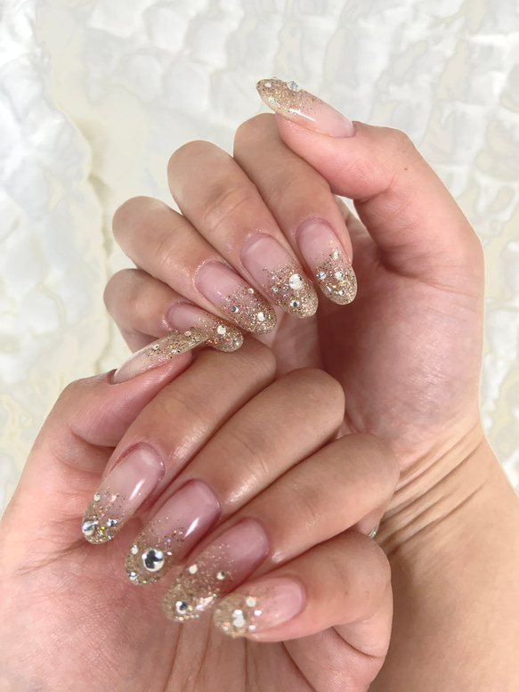 【オーダー】ネイルチップ 韓国 ワンピース ラメグラ ちゅるん 埋めつくし オーダー】ネイルチップ 韓国 ワンピース ラメグラ ちゅるん 埋め