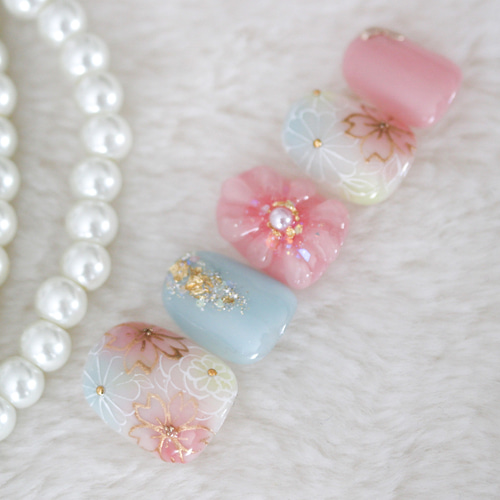 sakunaynページ ネイルチップ blanche☆桜ネイルチップ ネイルチップ（つけ爪） blanche 通販