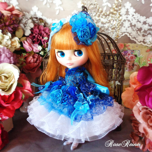 J様ご予約品 ロリータロマンス 水面の妖精 グラデーションブルーの  