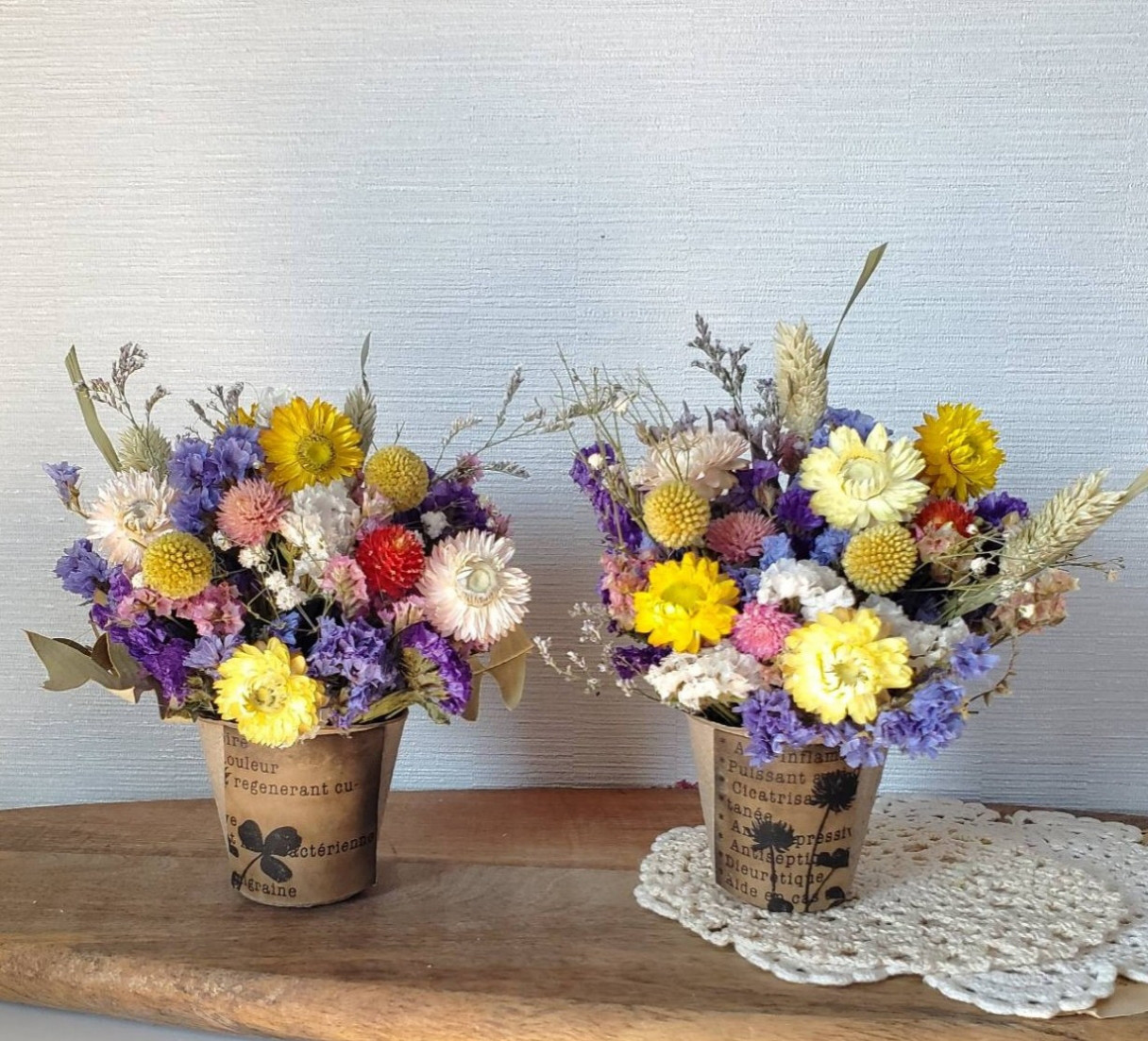 アンティーク タグ コラージュ ドライフラワー 手作り プレゼント