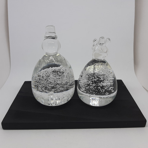 おひなさま ガラス雛8 透明 泡 ひな人形・雛飾り ガラス日和 通販