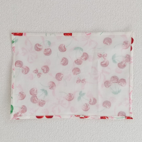 さくらんぼ＆リボン 色・サイズが選べる ランチョンマット 弁当袋