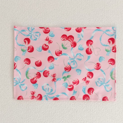 さくらんぼ＆リボン 色・サイズが選べる ランチョンマット 弁当袋