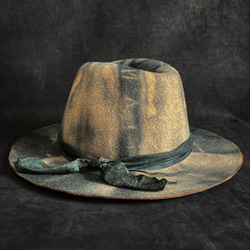 【triangles hat 】Ladder navy fedora hat 4枚目の画像