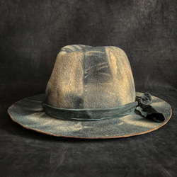 【triangles hat 】Ladder navy fedora hat 2枚目の画像