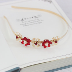 「受注生産」フラワーデザインカチューシャ（シャム） 2枚目の画像