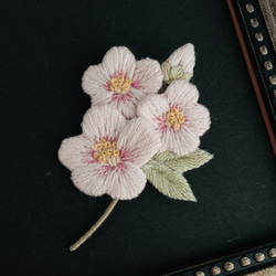 ［期間限定SALE］桜の刺繍ブローチ＊c 6枚目の画像
