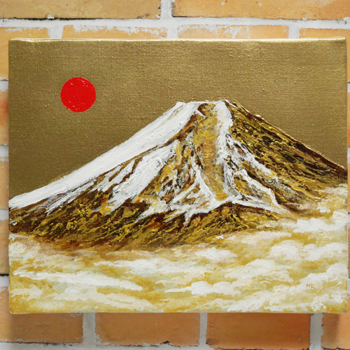 富士山絵画 （油絵 絵画 【黄金富士山】 絵画 HR 通販｜Creema