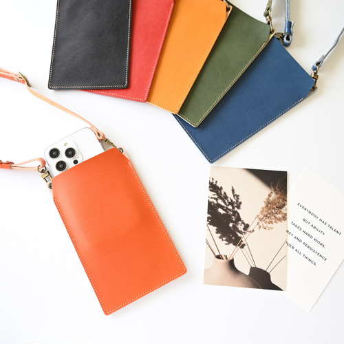 スマホショルダー ポーチ 本革 栃木レザー 【 スマホポーチ 】 肩掛け