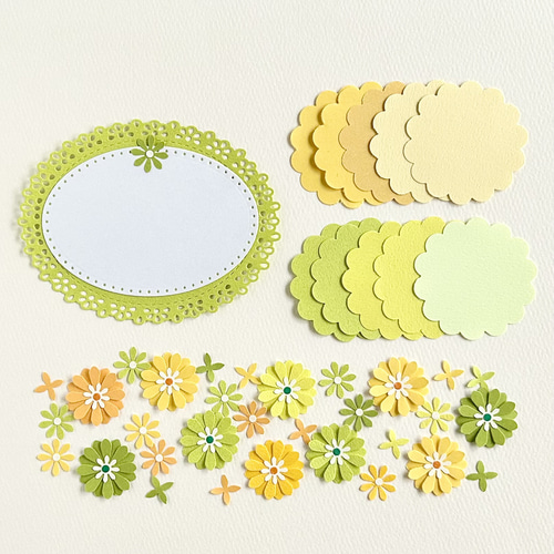 受注生産 クラフトパンチの可愛いお花とカードのセット〜コメント