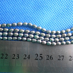 淡水真珠１連 ブラック　グレー 　５ミリ 5枚目の画像