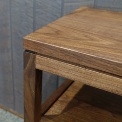 サイドテーブル　花台　コンソールテーブル　シンプル　おしゃれ　ブラックウォールナット無垢材　ちょっと贅沢 3枚目の画像