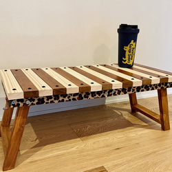 折り畳みローテーブル　アニマルシリーズ（ヒョウ柄）60㎝×30㎝×25㎝ 11枚目の画像