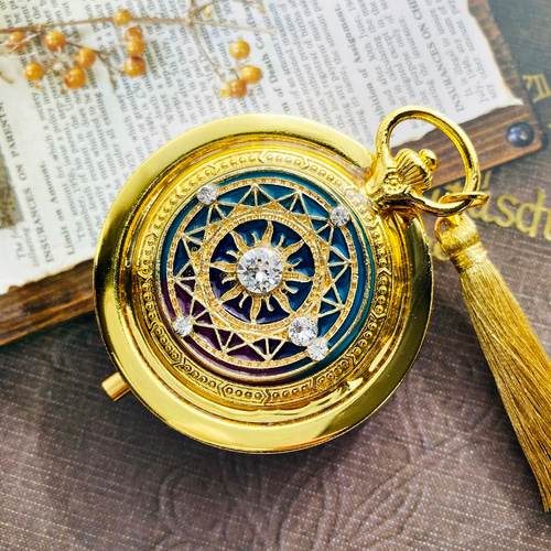 魔術師の小物入れー懐中時計型：gold（三分割） その他ケース