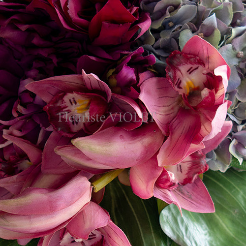 紫陽花ハンドメイド2024ブーケ アレンジメント ダリアとオータム