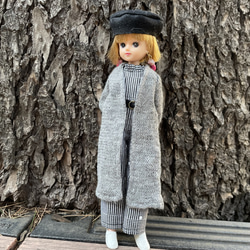 『1年保証』 ブライス L23008リカちゃん ハンドメイド ドット チェック 服 その他